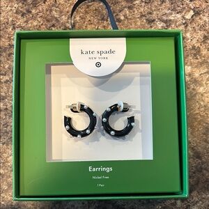 Kate Spade x Target Black Pearl Hoop Earrings